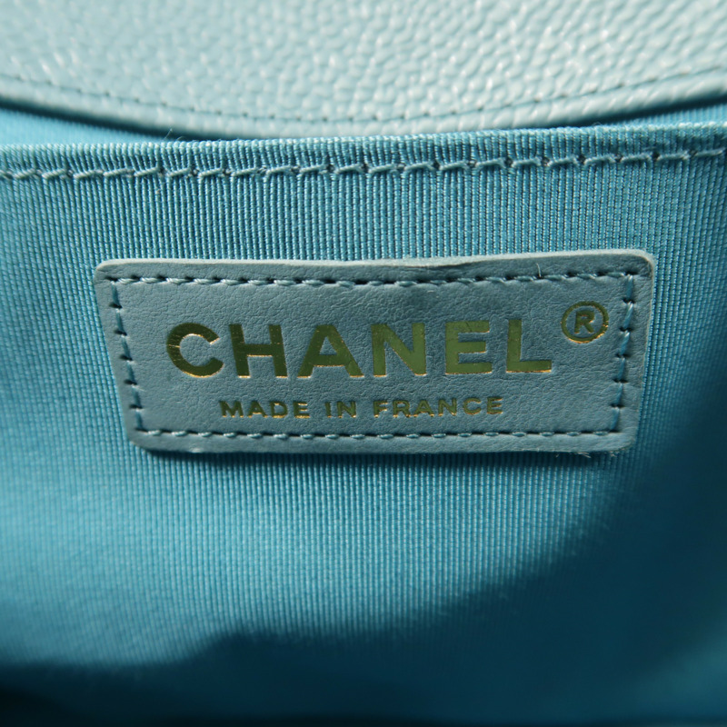 CHANEL 牛皮皮革Boy 25鏈帶肩背袋-5