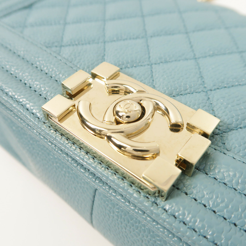 CHANEL 牛皮皮革Boy 25鏈帶肩背袋-8