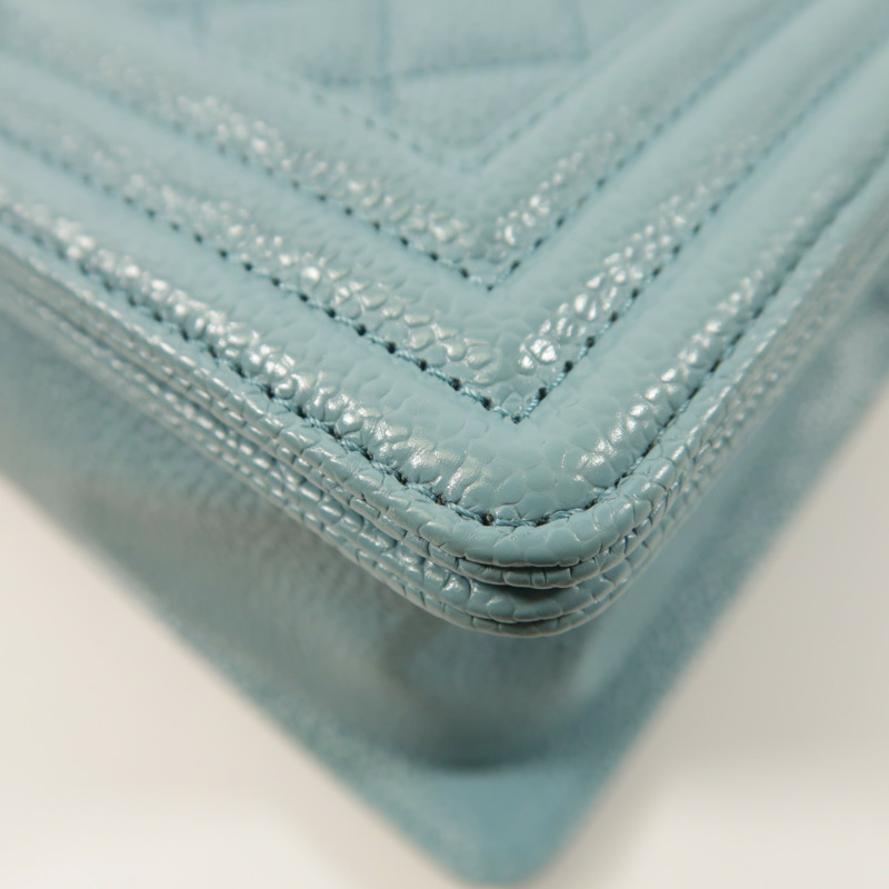 CHANEL 牛皮皮革Boy 25鏈帶肩背袋-9