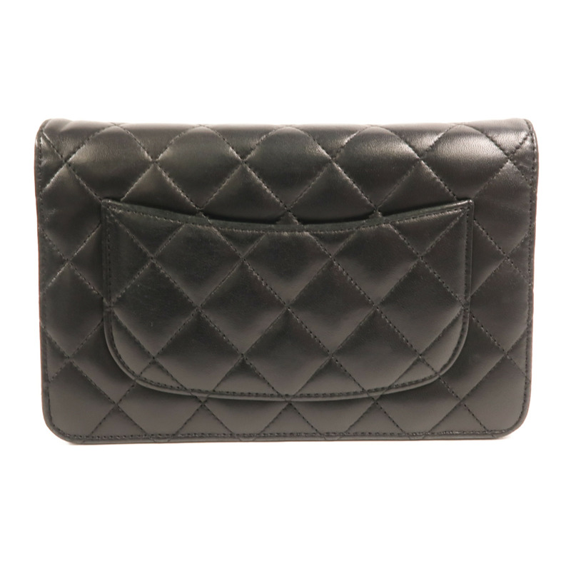 CHANEL 羊皮皮革WOC Wallet On Chain銀扣鏈帶肩背袋-1