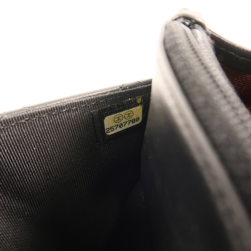 CHANEL 羊皮皮革WOC Wallet On Chain銀扣鏈帶肩背袋-6