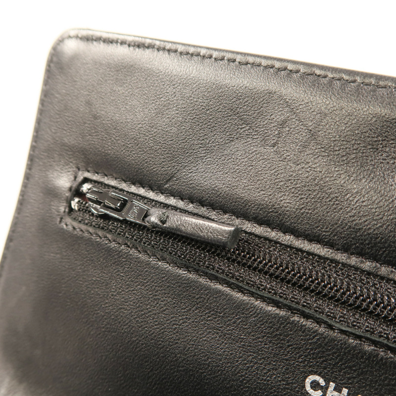 CHANEL 羊皮皮革WOC Wallet On Chain銀扣鏈帶肩背袋-16