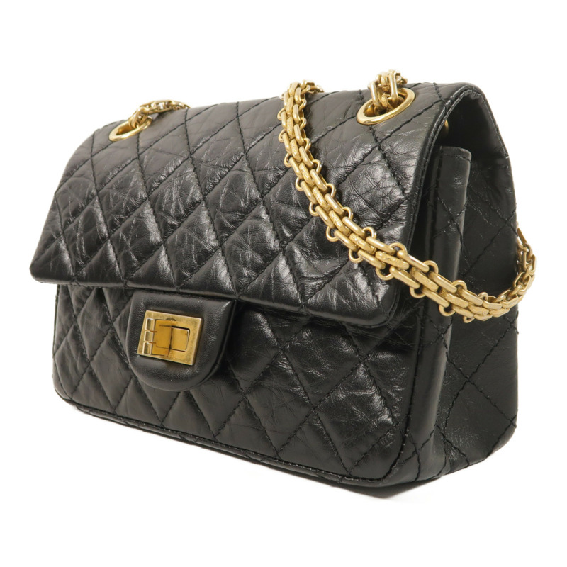 CHANEL 牛皮皮革2.55 Mini鏈帶肩背袋-2