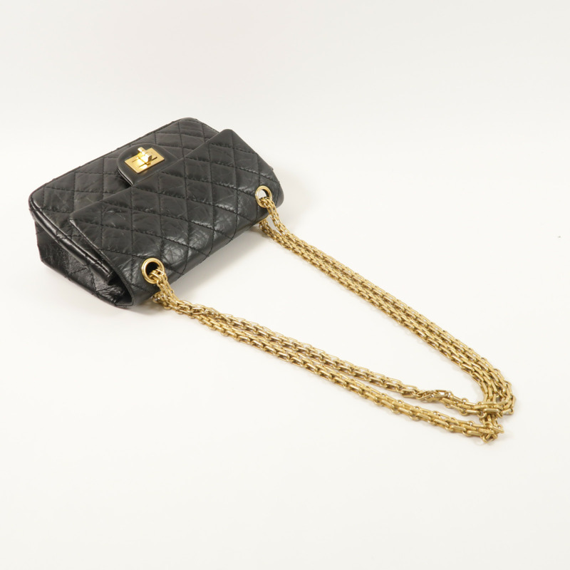 CHANEL 牛皮皮革2.55 Mini鏈帶肩背袋-9