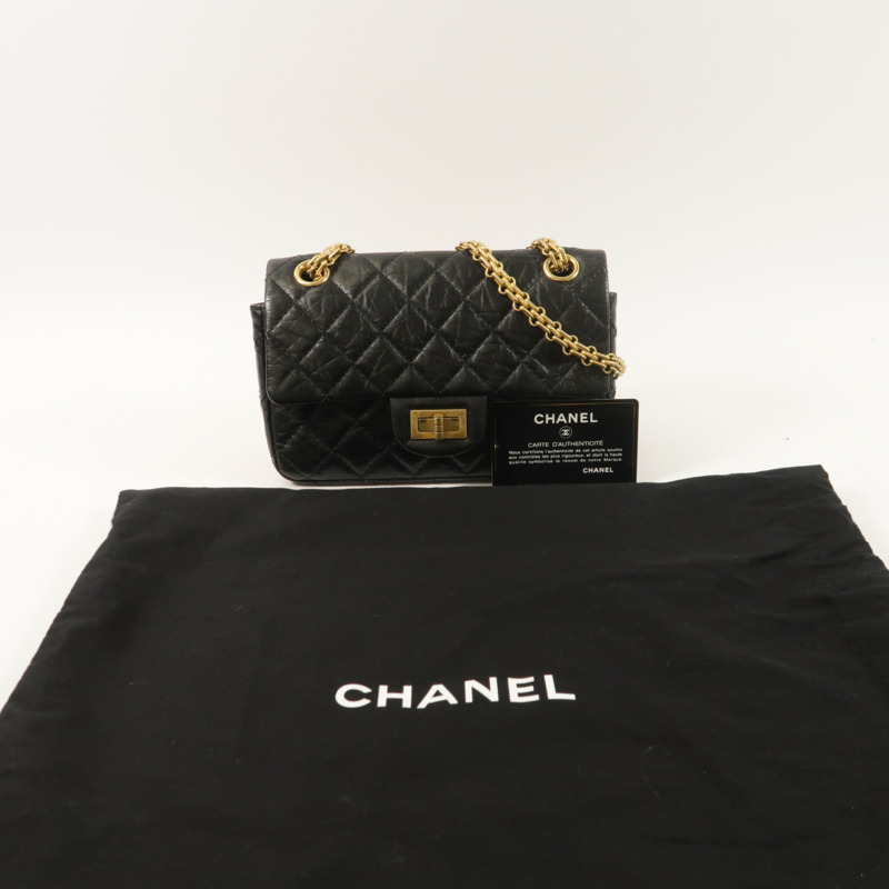 CHANEL 牛皮皮革2.55 Mini鏈帶肩背袋-10
