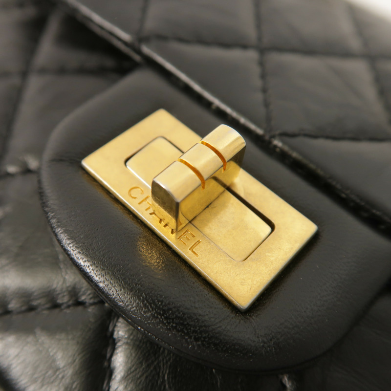 CHANEL 牛皮皮革2.55 Mini鏈帶肩背袋-11