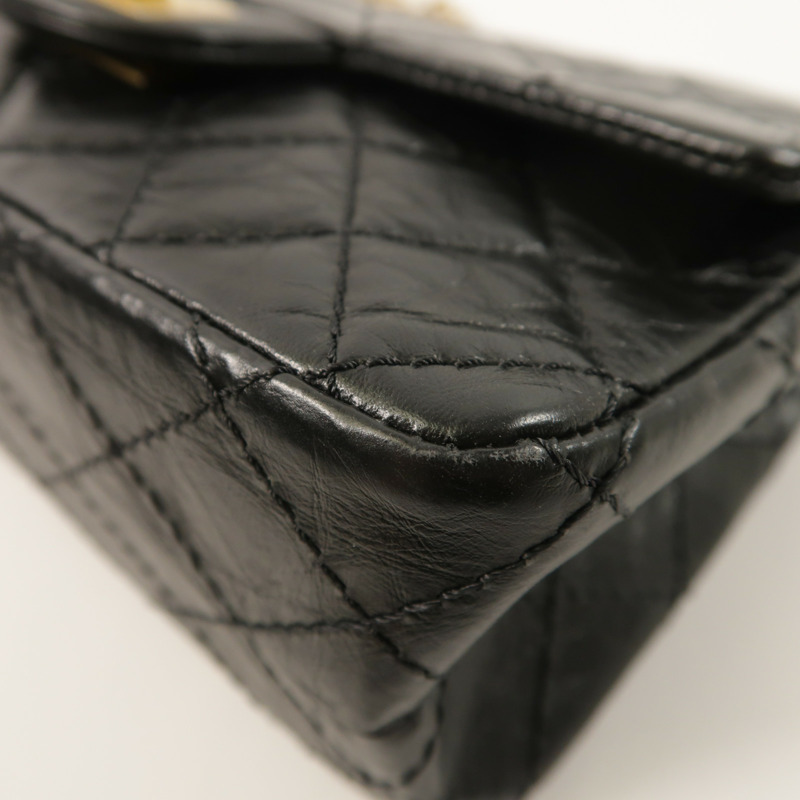 CHANEL 牛皮皮革2.55 Mini鏈帶肩背袋-12