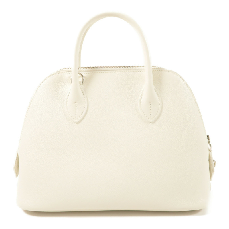 HERMES Evercolor皮革Bolide 1923手挽肩背兩用袋Blanc/Lime-1