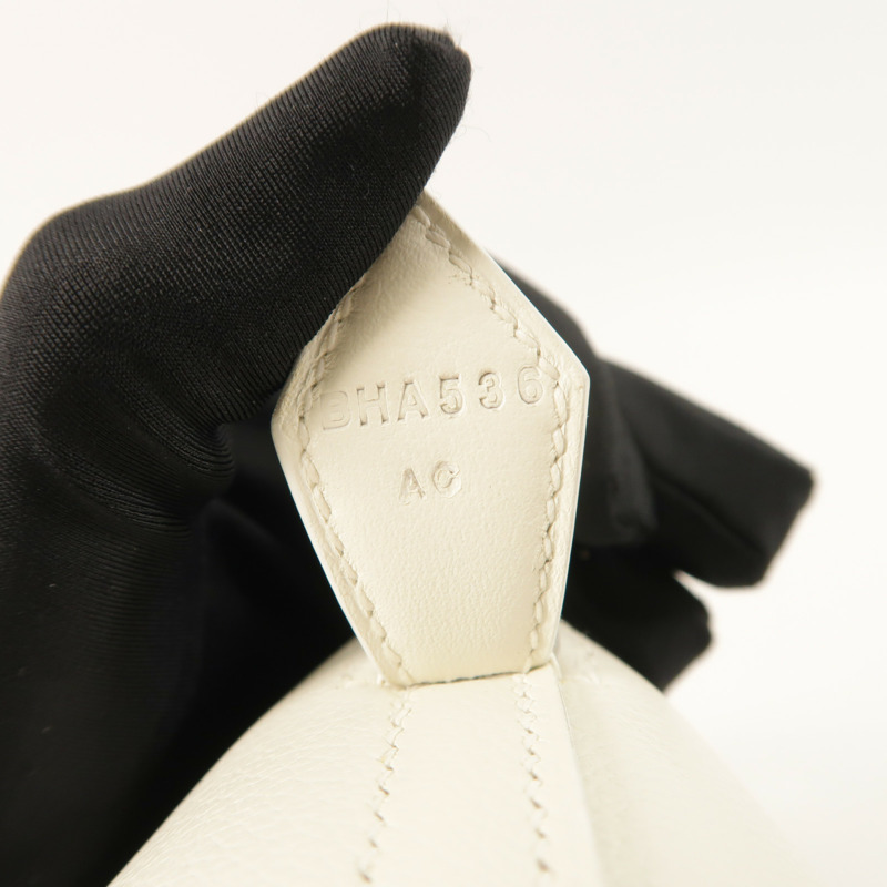 HERMES Evercolor皮革Bolide 1923手挽肩背兩用袋Blanc/Lime-6