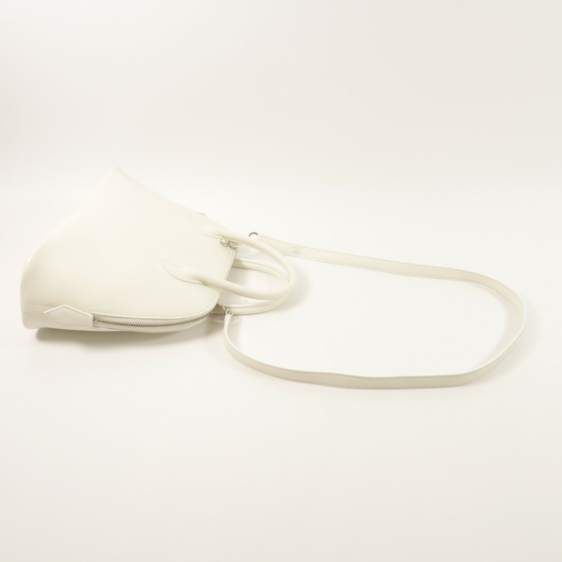 HERMES Evercolor皮革Bolide 1923手挽肩背兩用袋Blanc/Lime-7