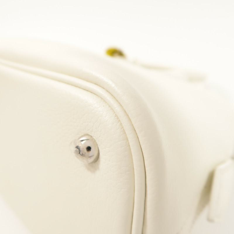 HERMES Evercolor皮革Bolide 1923手挽肩背兩用袋Blanc/Lime-9