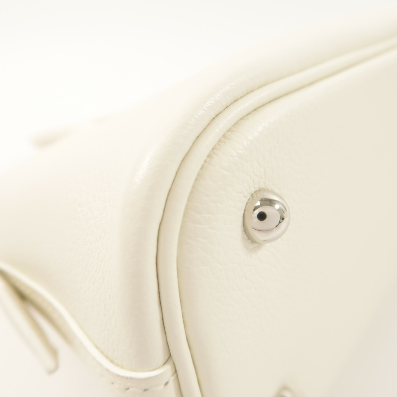 HERMES Evercolor皮革Bolide 1923手挽肩背兩用袋Blanc/Lime-12