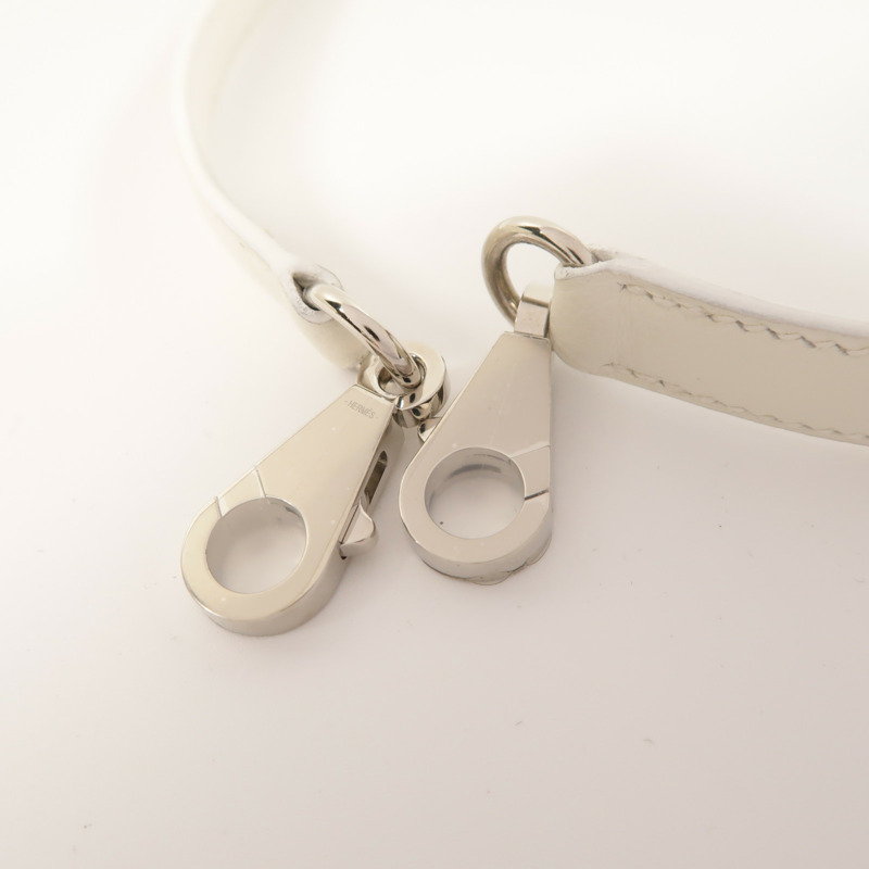 HERMES Evercolor皮革Bolide 1923手挽肩背兩用袋Blanc/Lime-13