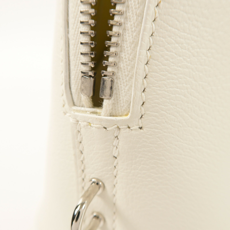 HERMES Evercolor皮革Bolide 1923手挽肩背兩用袋Blanc/Lime-16