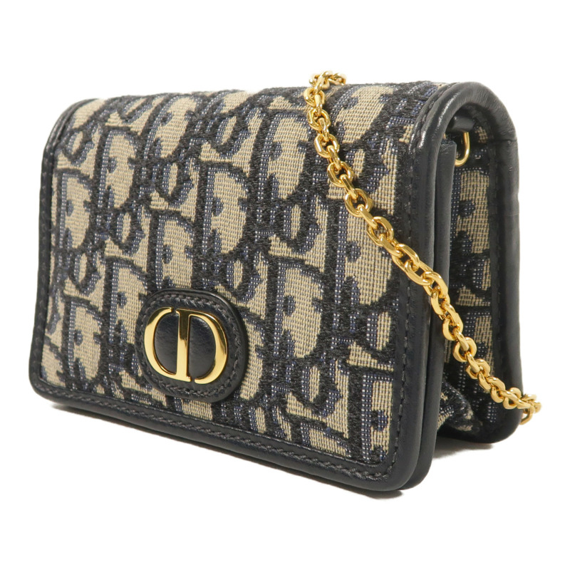 Dior 帆布/羊皮皮革30 Montaigne Nano鏈帶肩背袋-2