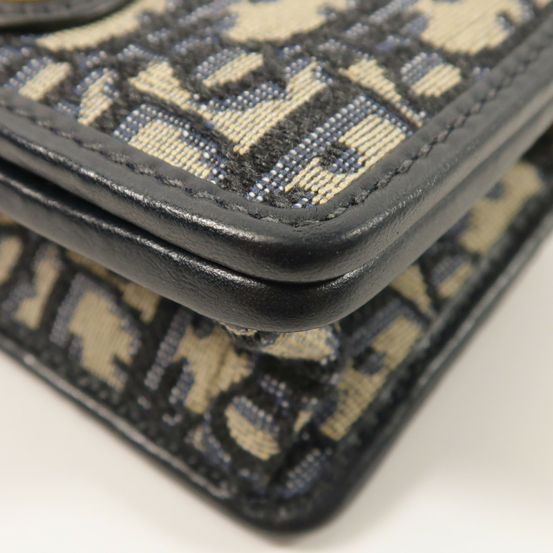 Dior 帆布/羊皮皮革30 Montaigne Nano鏈帶肩背袋-9