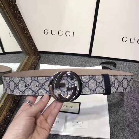 Gucci 男士 互扣式雙G帶扣腰帶70 75 80 85 90 95 100 105 110 115 120碼4cm