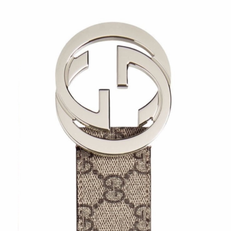 Gucci 男士 互扣式雙G帶扣腰帶70 75 80 85 90 95 100 105 110 115 120碼4cm-1