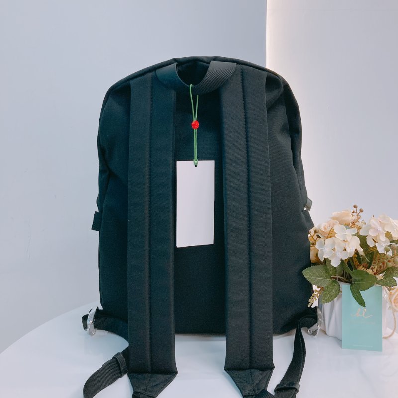 MS0626 Kenzo 凱卓 高田賢三 雙肩包 背包  尼龍 帆布 黑色 銀扣 Graphy Backpack Leather and Nylon Black x PHW-1
