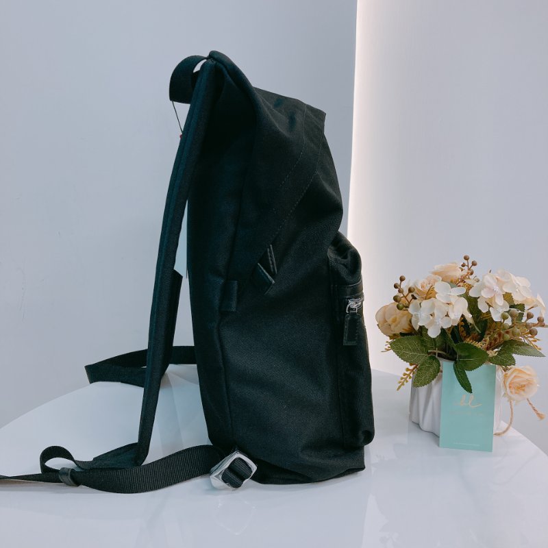 MS0626 Kenzo 凱卓 高田賢三 雙肩包 背包  尼龍 帆布 黑色 銀扣 Graphy Backpack Leather and Nylon Black x PHW-2