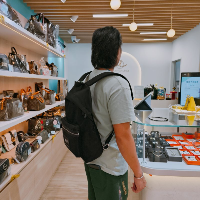 MS0626 Kenzo 凱卓 高田賢三 雙肩包 背包  尼龍 帆布 黑色 銀扣 Graphy Backpack Leather and Nylon Black x PHW-19