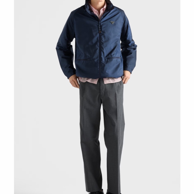 Prada 男士 高領長袖休閒夾克IT-46 IT-48 IT-50 IT-52 IT-54 IT-56碼-3