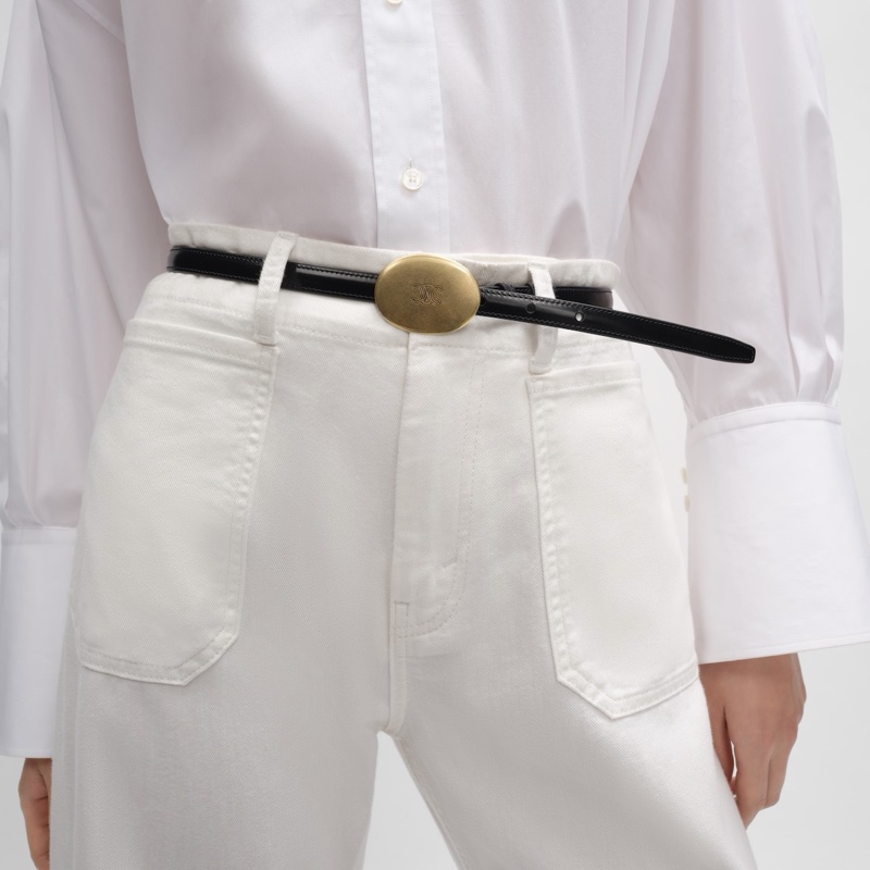Celine 女士 THIN PLATE 皮帶70 75 90碼1.3cm-2