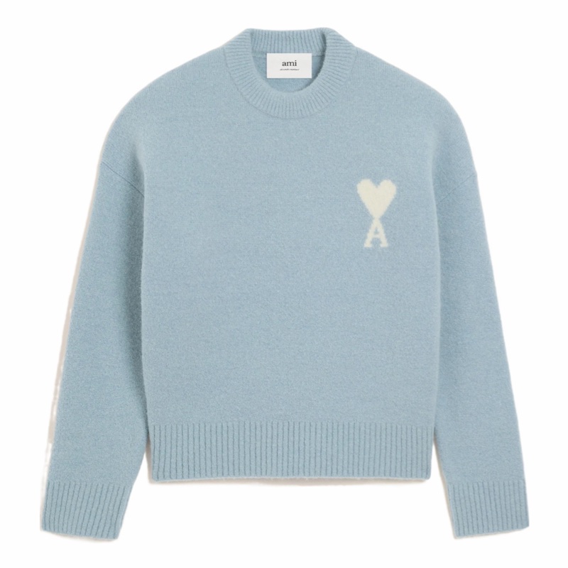 Ami Paris 男女同款 羊毛圓領毛衣XL XXL碼-4