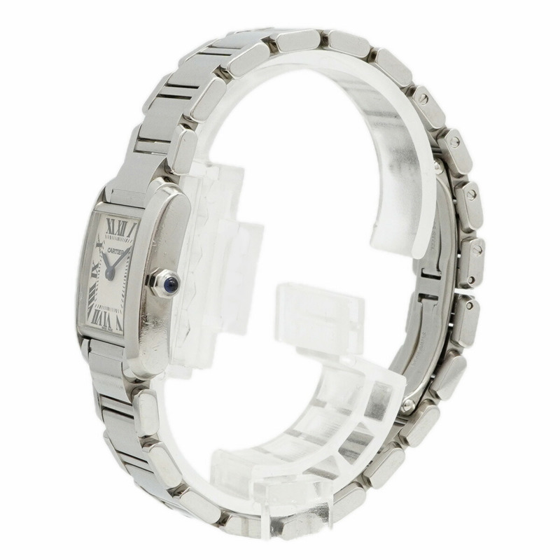 卡地亞 Tank Française SM W51008Q3 象牙色錶盤女士腕錶-1