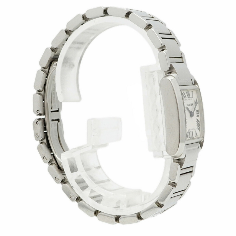 卡地亞 Tank Française SM W51008Q3 象牙色錶盤女士腕錶-2