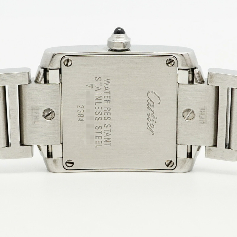 卡地亞 Tank Française SM W51008Q3 象牙色錶盤女士腕錶-4