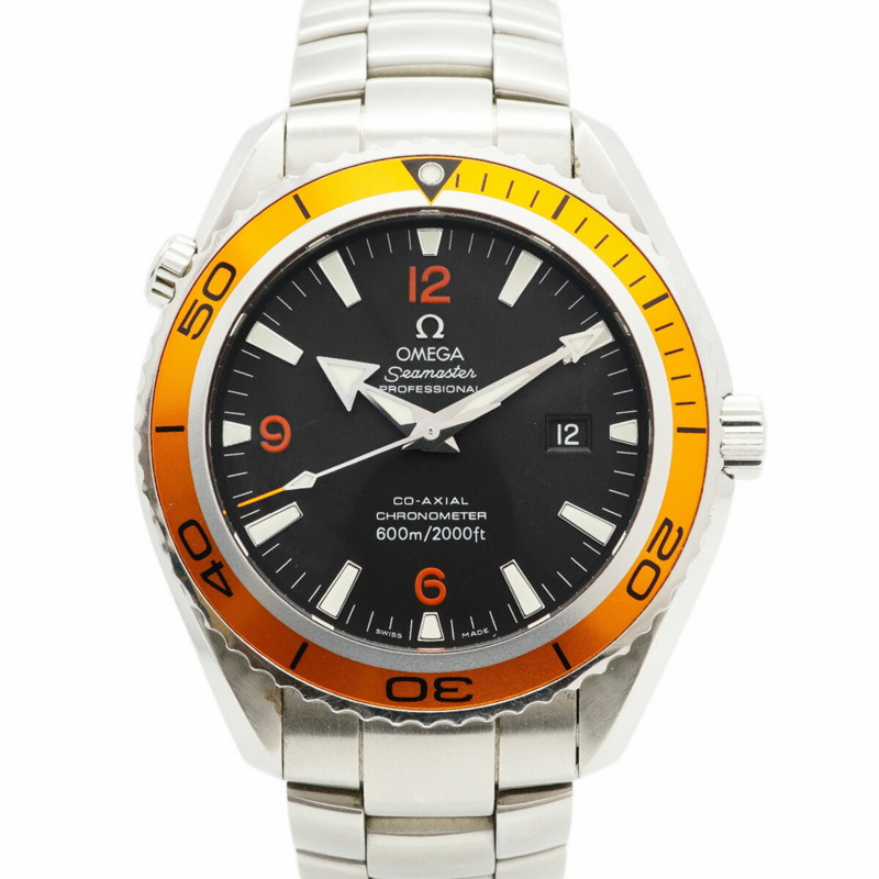 歐米茄海馬系列 2209.50 黑色錶盤男士腕錶-0