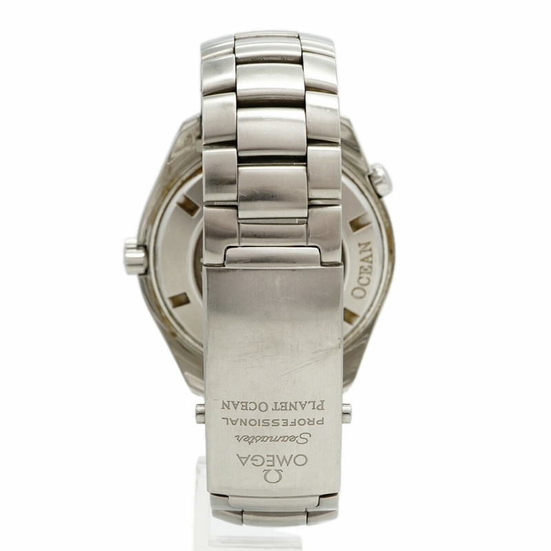 歐米茄海馬系列 2209.50 黑色錶盤男士腕錶-8