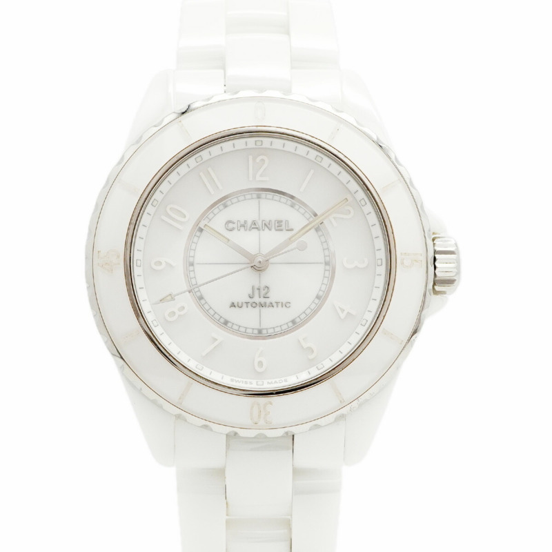 香奈兒 J12 幻影 H6186 白色錶盤男士腕錶-0