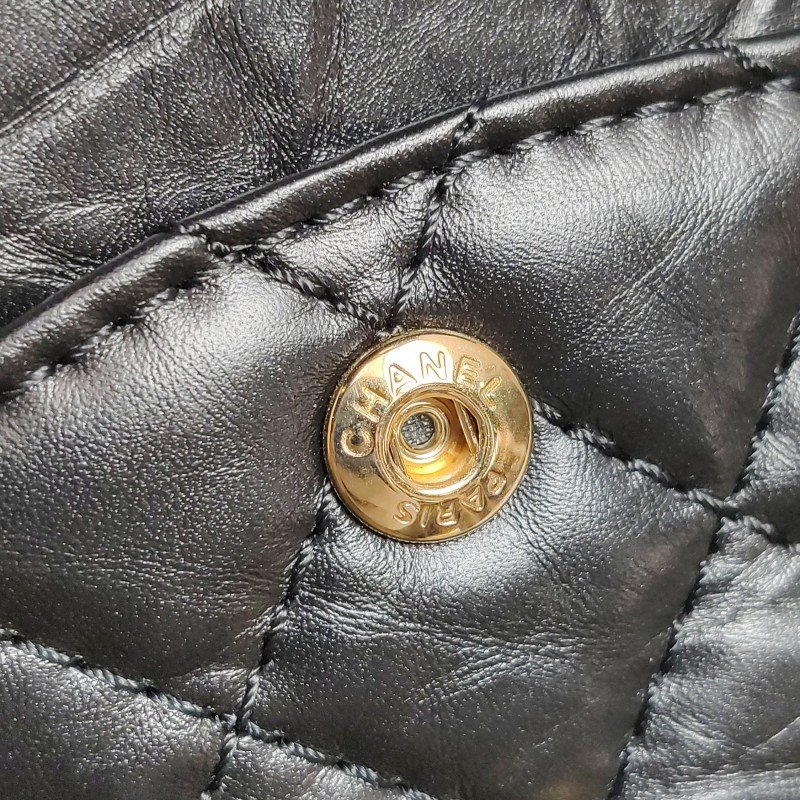 Chanel2.55 Flag Bag經典中號油蠟皮菱格絎縫長方形旋扣單肩包-11