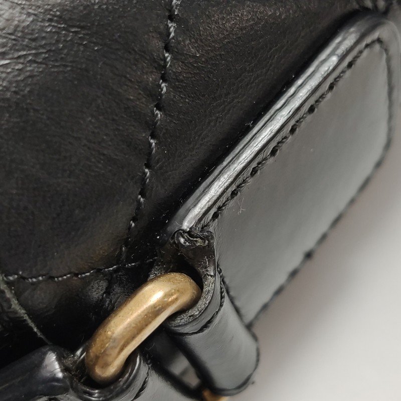 Chanel Gabrielle流浪包小號油蠟皮菱格絎縫雙 鏈條設計單肩包-26