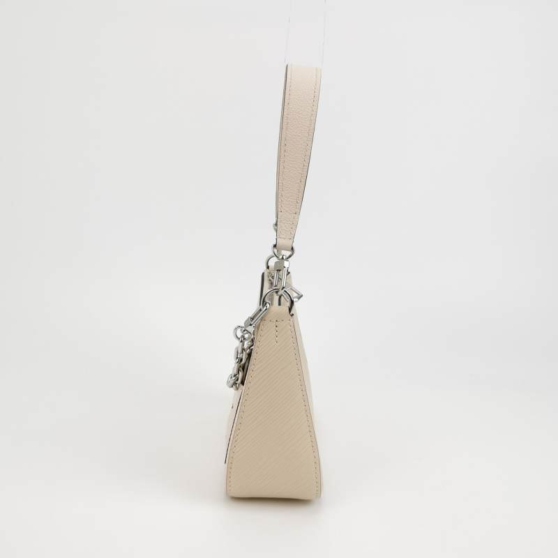 Louis Vuitton (LV)Marellini牛皮水波紋字母Logo子母包單肩包晶片款-2