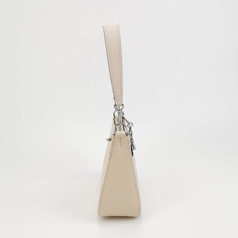 Louis Vuitton (LV)Marellini牛皮水波紋字母Logo子母包單肩包晶片款-3