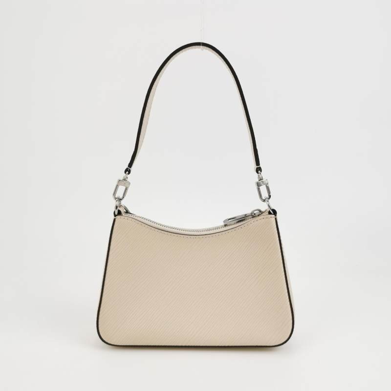 Louis Vuitton (LV)Marellini牛皮水波紋字母Logo子母包單肩包晶片款-4