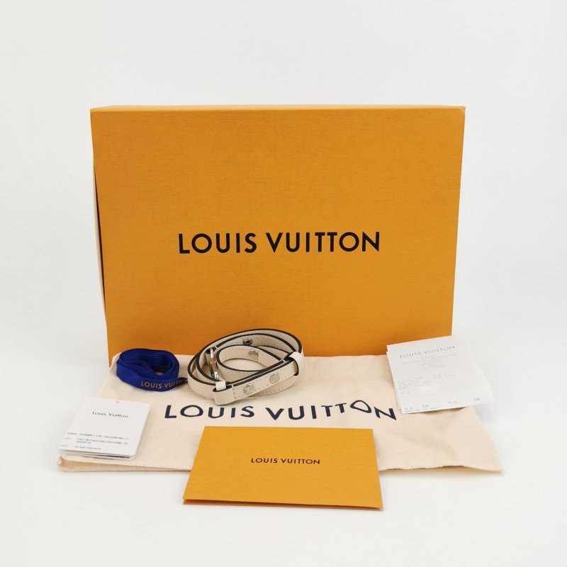 Louis Vuitton (LV)Marellini牛皮水波紋字母Logo子母包單肩包晶片款-9