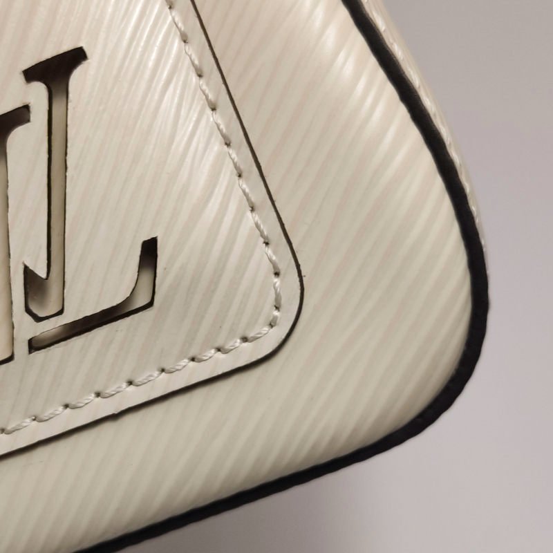 Louis Vuitton (LV)Marellini牛皮水波紋字母Logo子母包單肩包晶片款-12