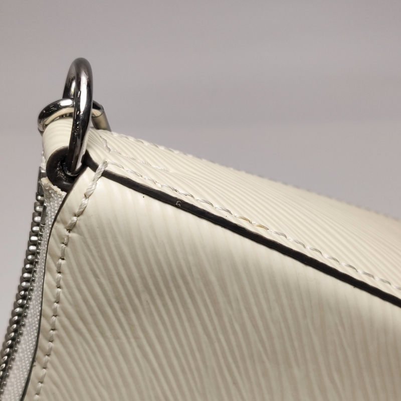 Louis Vuitton (LV)Marellini牛皮水波紋字母Logo子母包單肩包晶片款-17