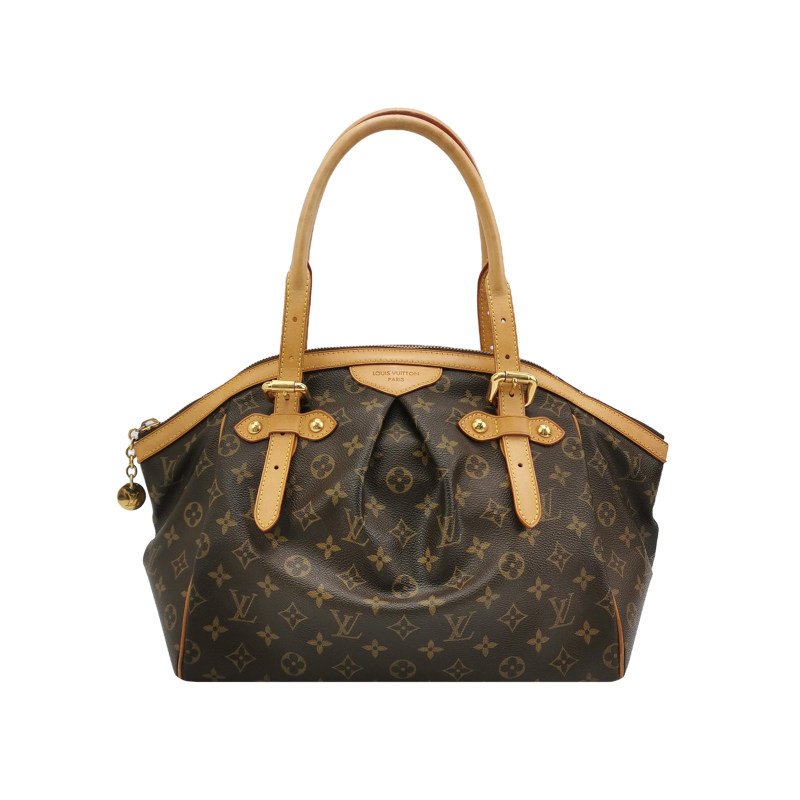 Louis Vuitton (LV)Tivoli大號植鞣革Monogram印花褶襉肩包-0