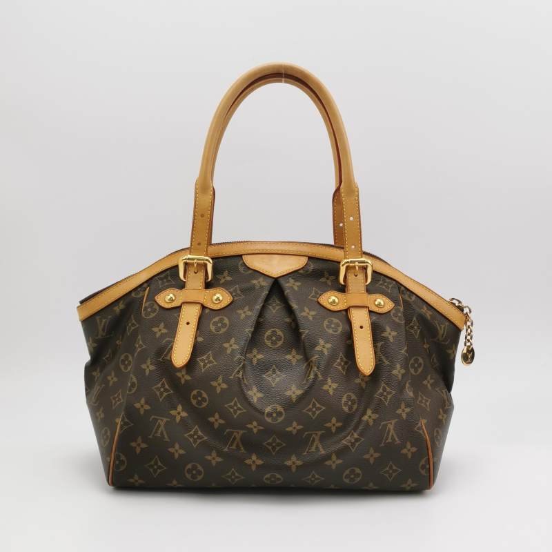 Louis Vuitton (LV)Tivoli大號植鞣革Monogram印花褶襉肩包-4