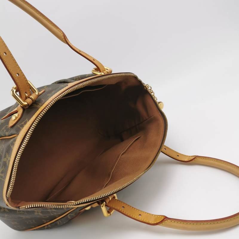 Louis Vuitton (LV)Tivoli大號植鞣革Monogram印花褶襉肩包-6