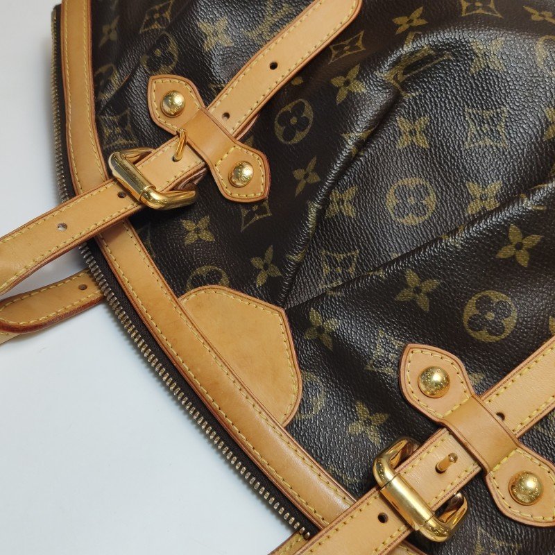Louis Vuitton (LV)Tivoli大號植鞣革Monogram印花褶襉肩包-20