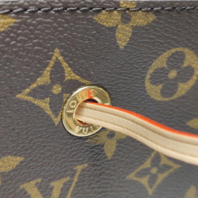 Louis Vuitton (LV) NEONOEBB植鞣革Monogram印花抽繩斜背包晶片款-9