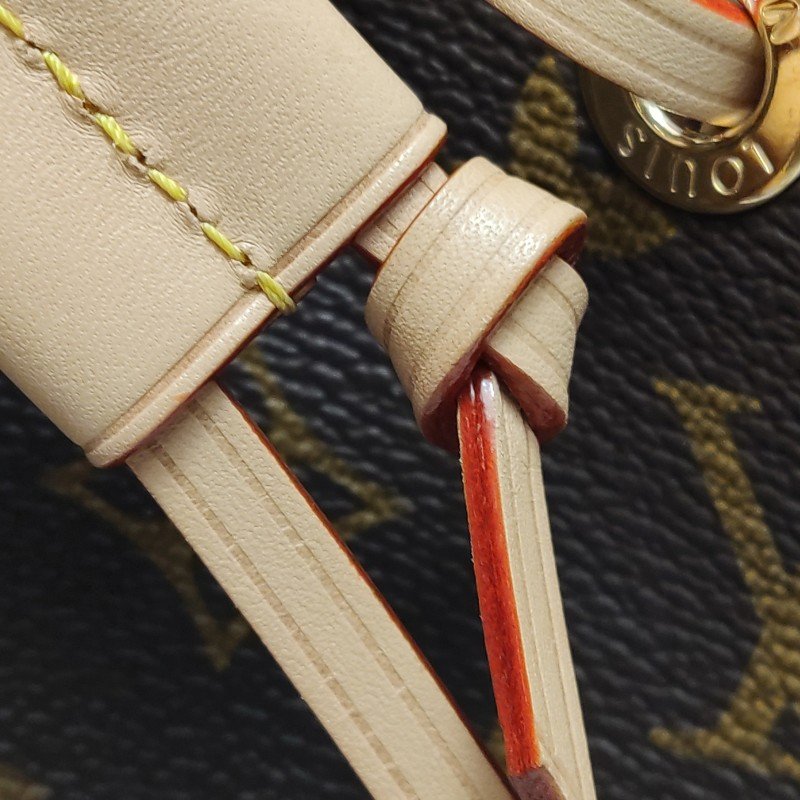 Louis Vuitton (LV) NEONOEBB植鞣革Monogram印花抽繩斜背包晶片款-13