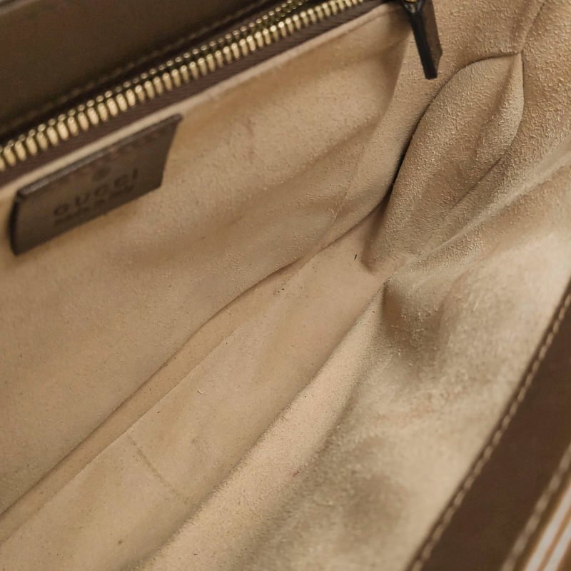 Gucci 1955中牛皮GG老花馬銜扣斜背包-8