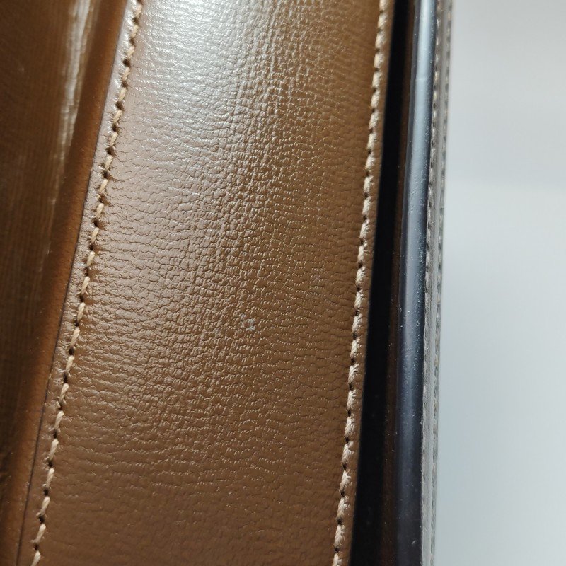 Gucci 1955中牛皮GG老花馬銜扣斜背包-20